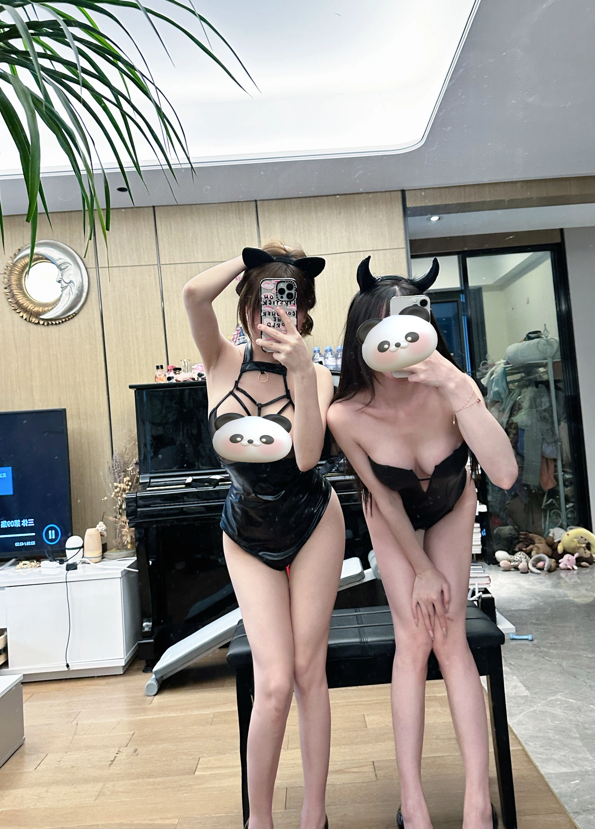 031.奔跑的晶骡儿-微密圈系列 黑色姐妹花 2